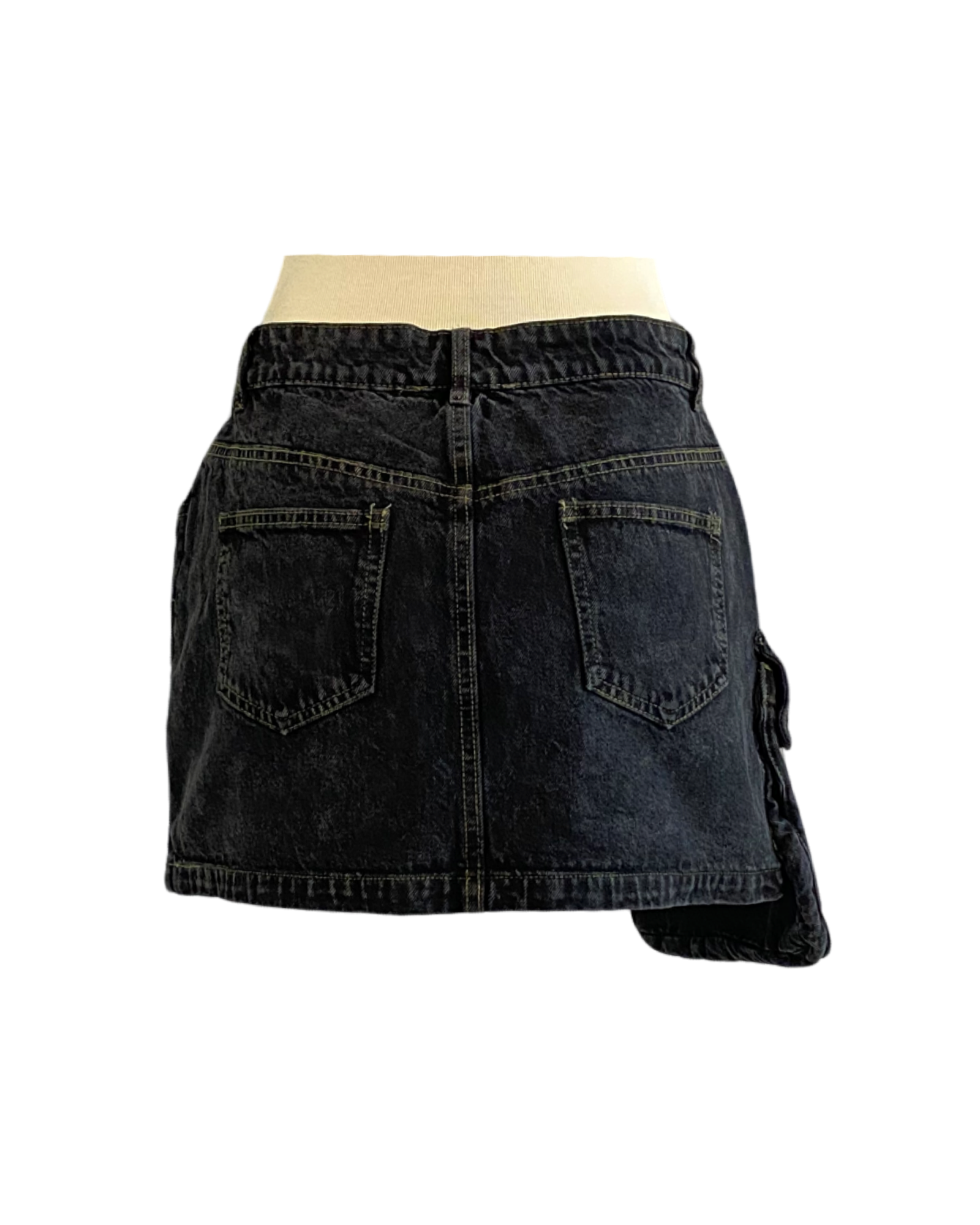 Cargo Denim Mini Skirt