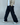 Side Snap Parachute Pants - Black